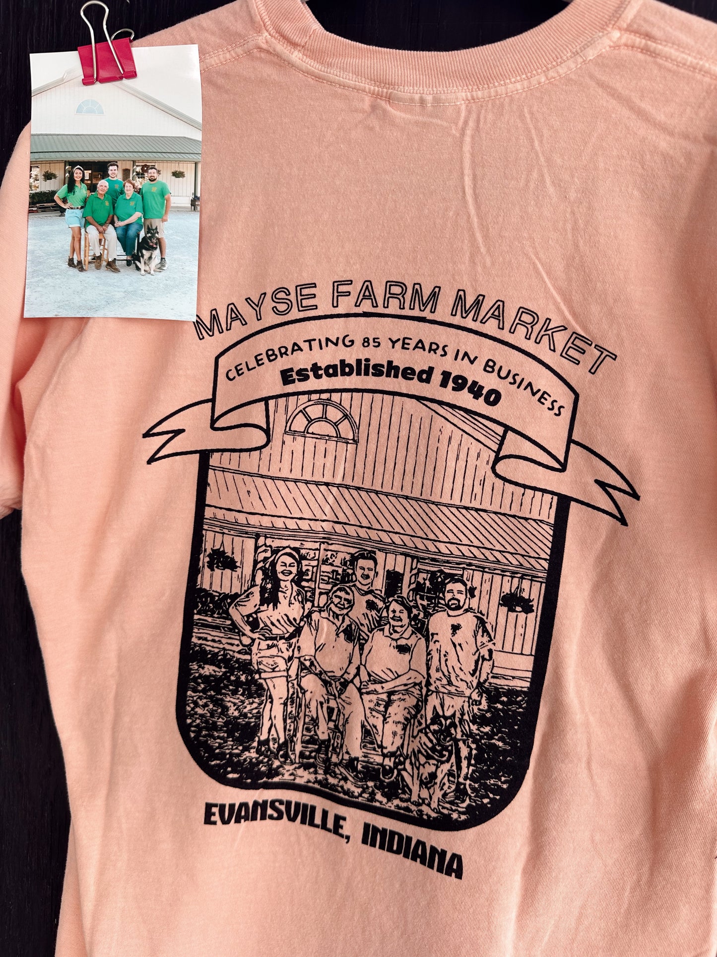 Mayse 85th Anniversary T-Shirt - Peach