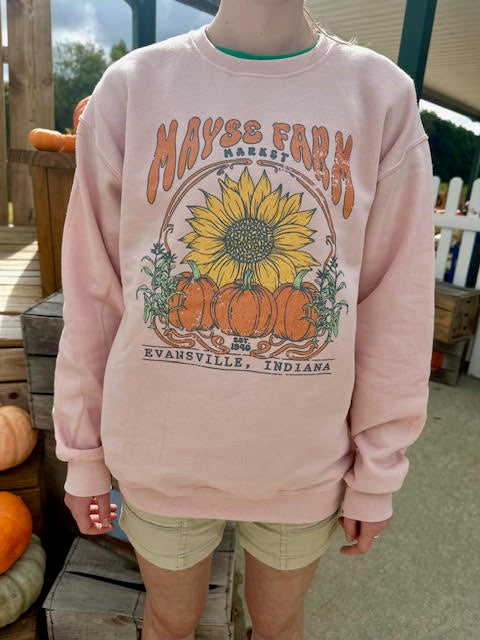 Mayse Crew Sweatshirt - BLUSH PINK